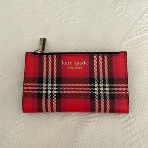 Kate Spade Red Gingham Wallet